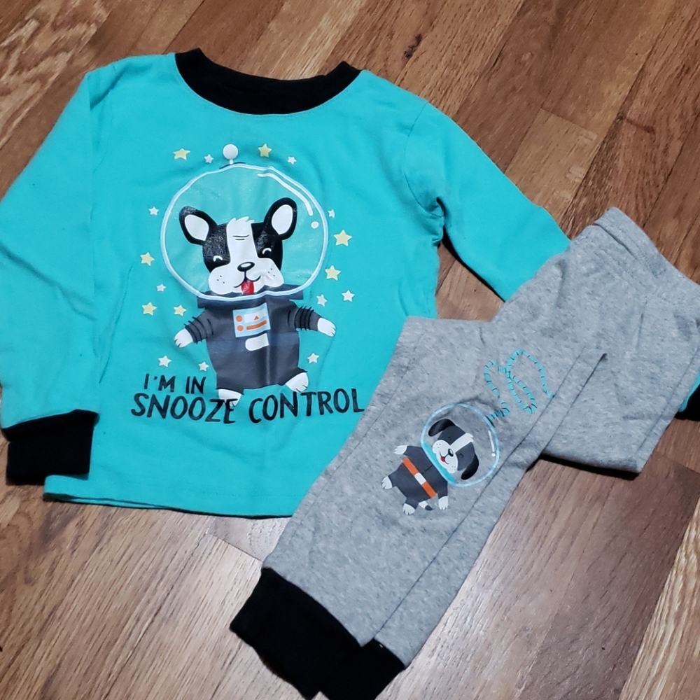 Carter's boston terrier dog toddler's pajamas